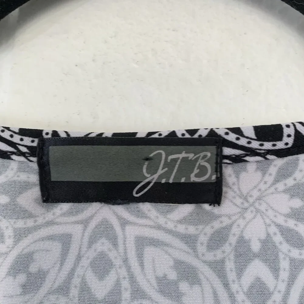 Vtg JTB Womens Large (?) Shirt Babydoll Preppy Clean Goth Y2K 90s Layered Look - Picture 8 of 8